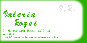 valeria rozsi business card