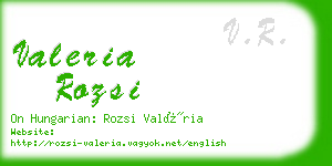 valeria rozsi business card